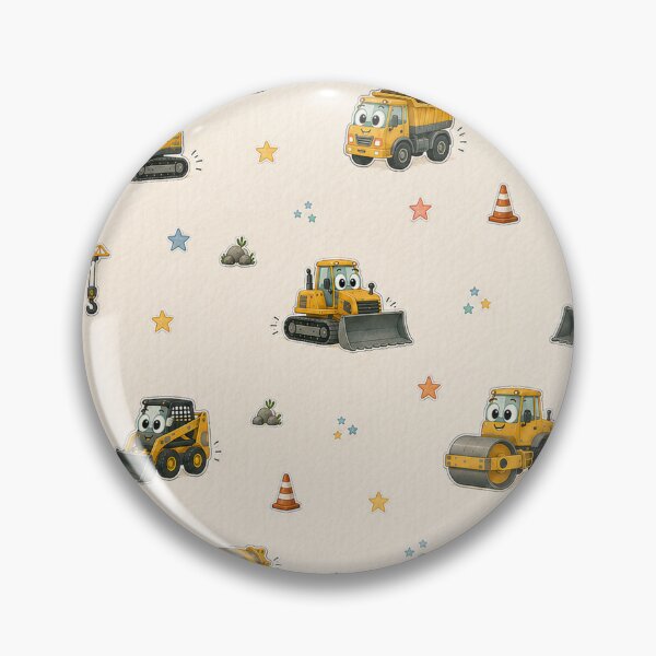 Item preview, Cute Construction Vehicles – Kids Heavy Equipment Pattern designed and sold by HO•Designs.