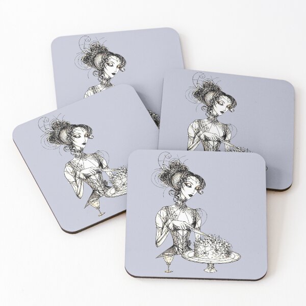 Item preview, A woman is slicing a cake. Retro style. designed and sold by MagelliShop.