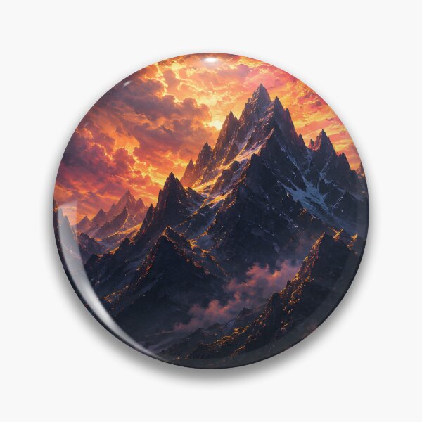 Item preview, Where the Mountains Burn – Dramatic Mountain Landscape designed and sold by bauschberts.