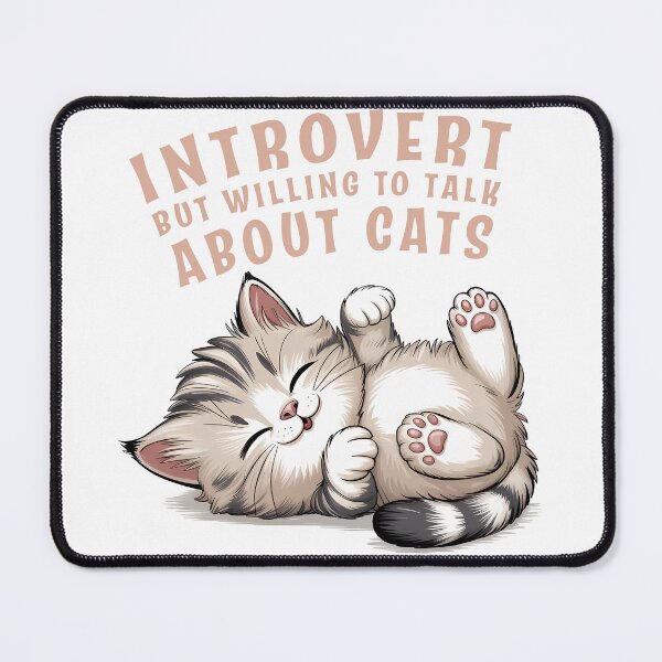 Item preview, introvert but willing to talk about cats designed and sold by Kingrocker.