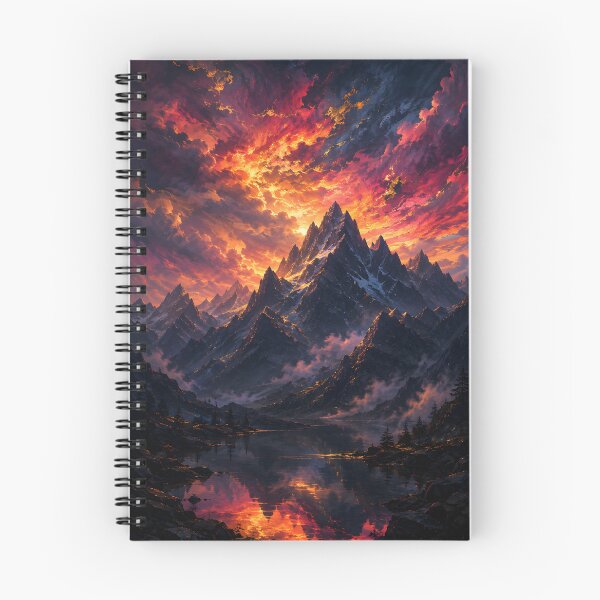 Item preview, Where the Mountains Burn – Dramatic Mountain Landscape designed and sold by bauschberts.