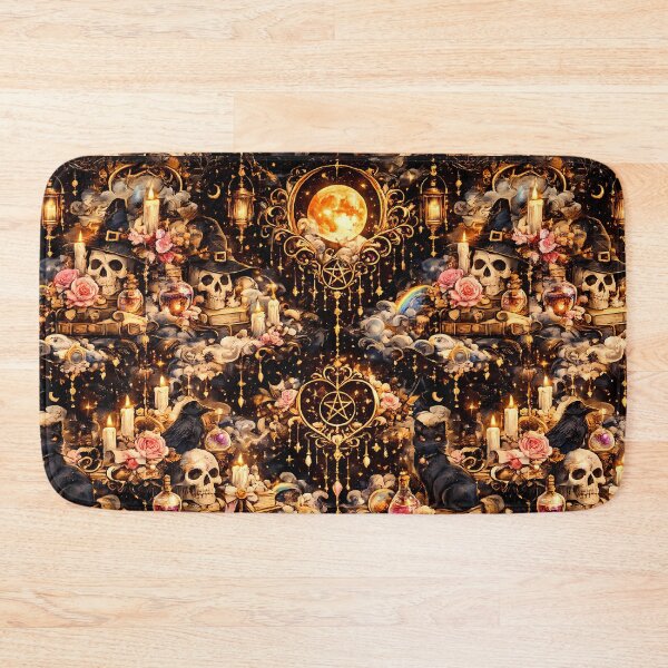Item preview, Vintage Witchcraft and Skull Gothic Pattern designed and sold by Funnygiftsstudio .