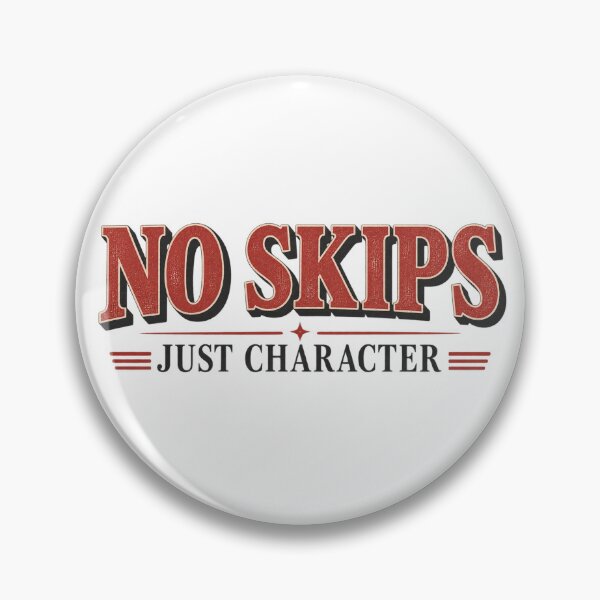 Item preview, No Skips Just Character Minimal Vintage Vinyl Typography designed and sold by Golden Era Studio.
