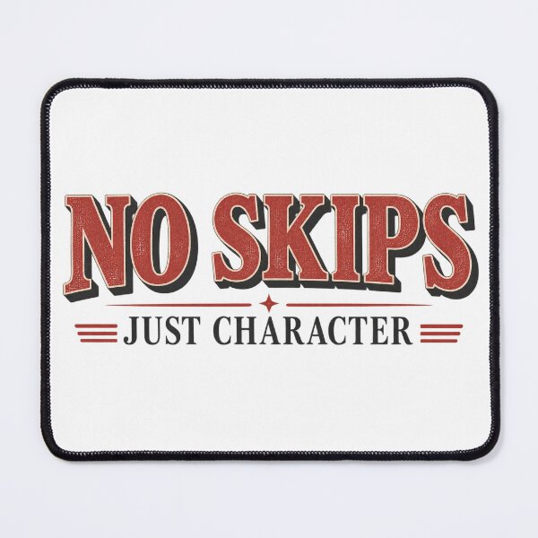 Item preview, No Skips Just Character Minimal Vintage Vinyl Typography designed and sold by Golden Era Studio.