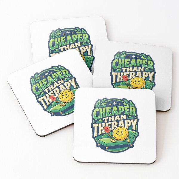 Item preview, Cheaper Than Therapy Retro Pickleball Couch Mascot designed and sold by randaper.