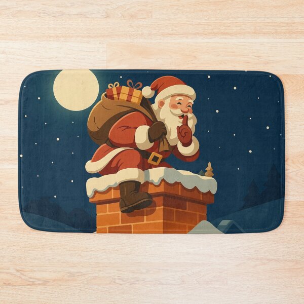 Item preview, Santa On The Snowy Chimney designed and sold by Creative_Canvas.