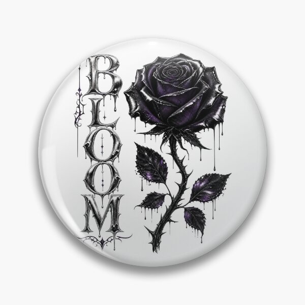 Item preview, Gothic Black Rose Bloom T-Shirt | Dark Dripping Rose Aesthetic Tee | Goth Floral Graphic designed and sold by The Vault Shop.