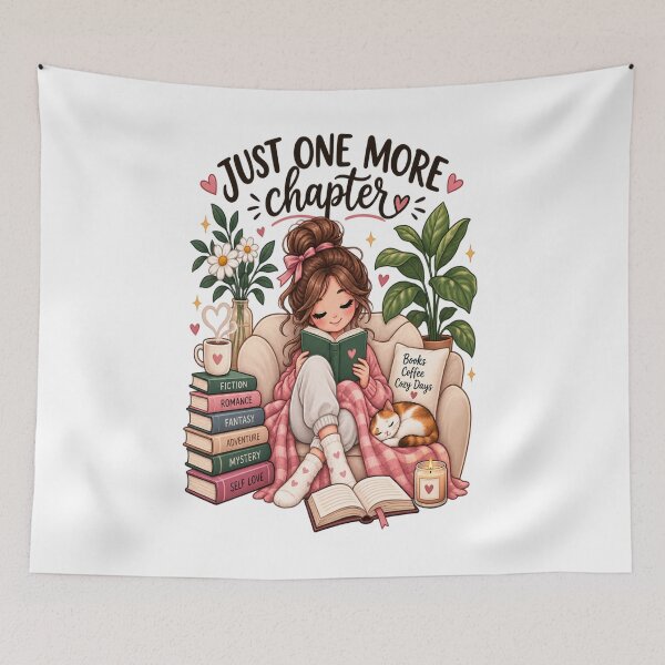 Item preview, Just One More Chapter – Cozy Book Lover Reading Design designed and sold by NovaNest  Studio.
