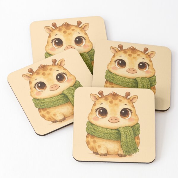 Item preview, Cute Baby Giraffe in Green Scarf – Whimsical Watercolor Animal. designed and sold by SaraSumi.