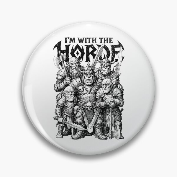 Item preview, I'm With The Orc Horde Funny Fantasy Gaming RPG Orcs designed and sold by GrandeDuc.