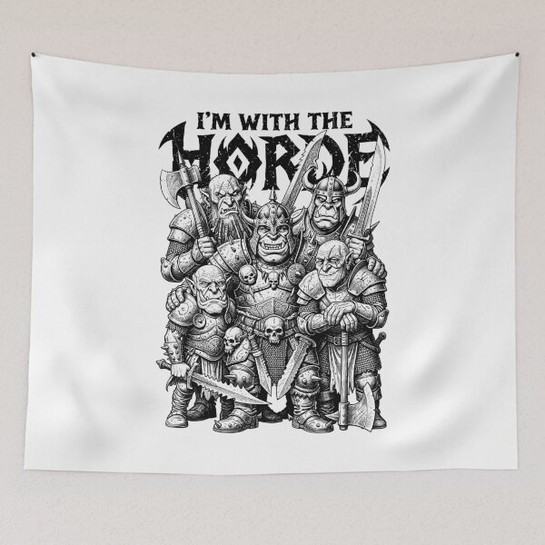 Item preview, I'm With The Orc Horde Funny Fantasy Gaming RPG Orcs designed and sold by GrandeDuc.