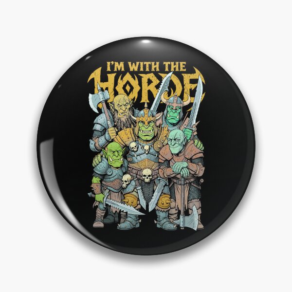 Item preview, I'm With The Orc Horde Funny Fantasy Gaming RPG Orcs designed and sold by GrandeDuc.