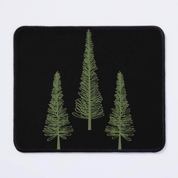 Item preview, Three Pine Trees Moss Green designed and sold by Pinkdeer Designs.
