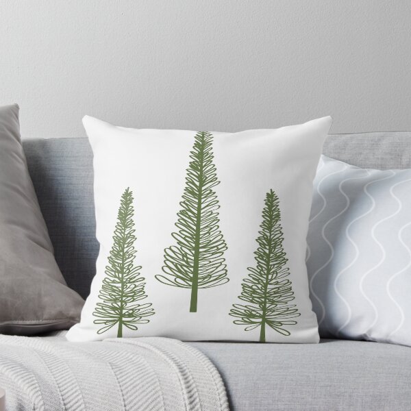 Item preview, Three Pine Trees Moss Green designed and sold by Pinkdeer Designs.