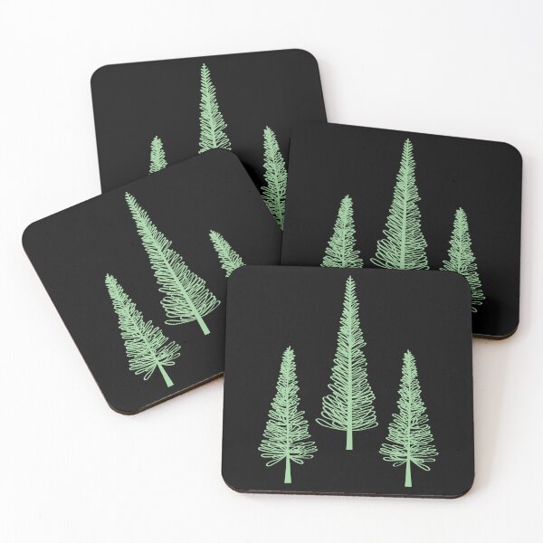 Item preview, Three Pine Trees Light Green designed and sold by Pinkdeer Designs.