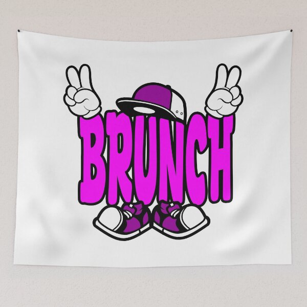 Aperçu de l'œuvre BRUNCH - NOURRITURE Lettrage BD Mots Drôles créée et vendue par NFTWords.