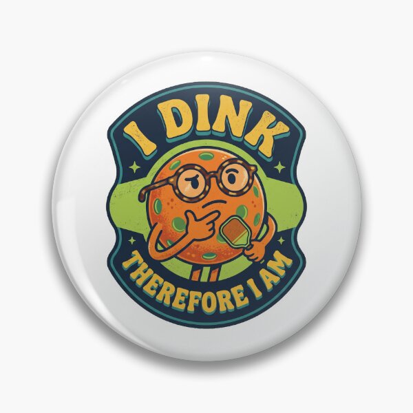 Item preview, I Dink Therefore I Am Philosophical Pickleball Mascot designed and sold by randaper.