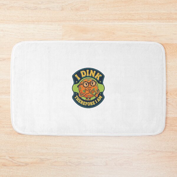 Item preview, I Dink Therefore I Am Philosophical Pickleball Mascot designed and sold by randaper.