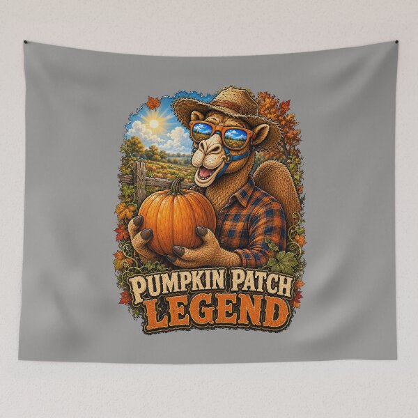 Item preview, Pumpkin Patch Legend – Quirky Camel Lover Gift - Cool Halloween Animal Graphic Camel T-Shirt designed and sold by Camel & Quirk.