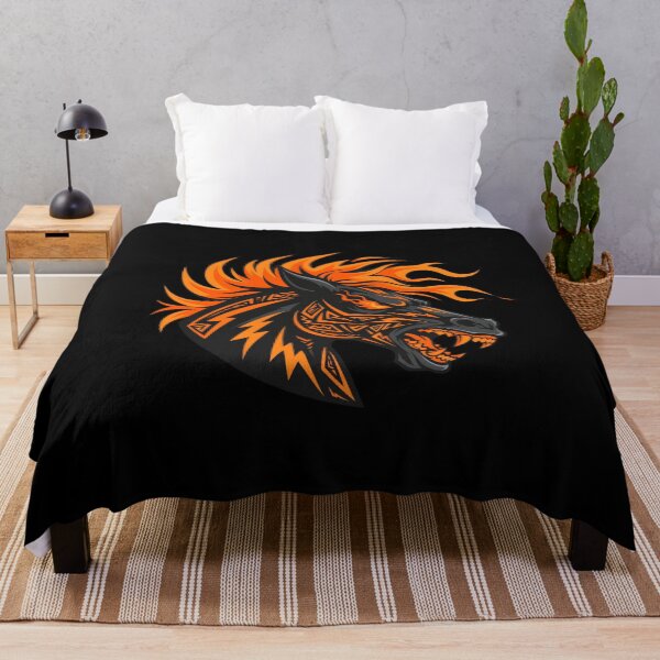 Item preview, Tribal Lightning Horse - Flaming Stallion with Thunder Tattoo designed and sold by Fulaly.