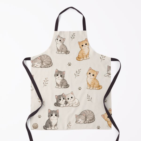Item preview, Cozy Cat Lovers – Cute Kittens & Yarn Neutral Pattern designed and sold by HO•Designs.