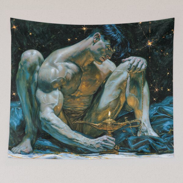Item preview, Man with Oil Lamp designed and sold by JaimeLikes.