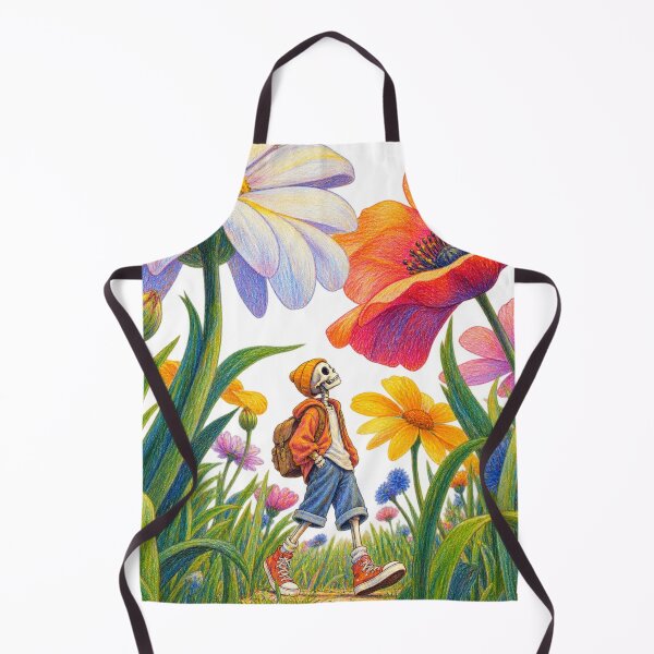 Item preview, Skeleton Walking Through Giant Wildflowers designed and sold by KateVil.