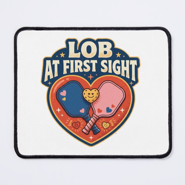 Item preview, Lob At First Sight Retro Pickleball Heart Pun designed and sold by randaper.