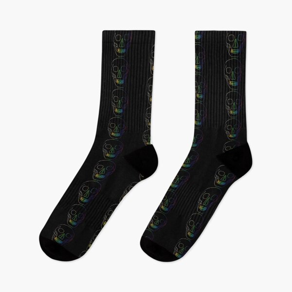 Item preview, Rainbow Gradient Skull Line Art designed and sold by laxmanrajart.