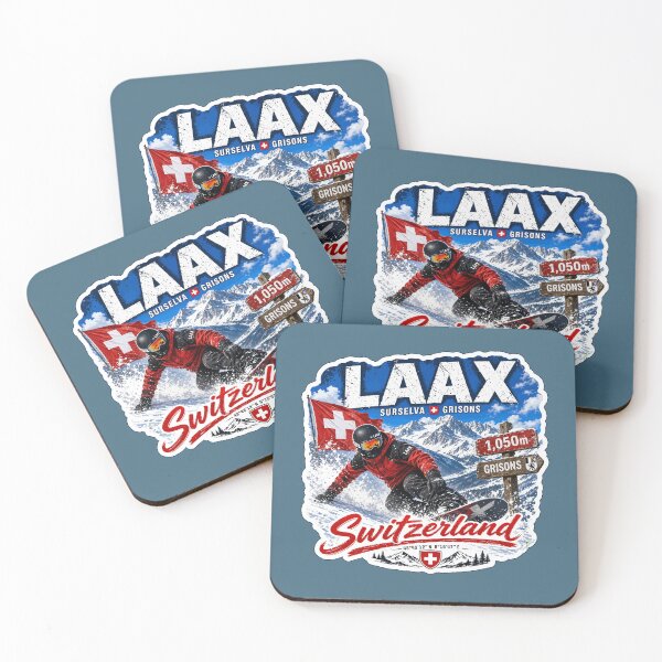 Item preview, Laax Ski Switzerland Snowboarding Skiing Alps Sticker TShirt 04 designed and sold by OuterShellUK.