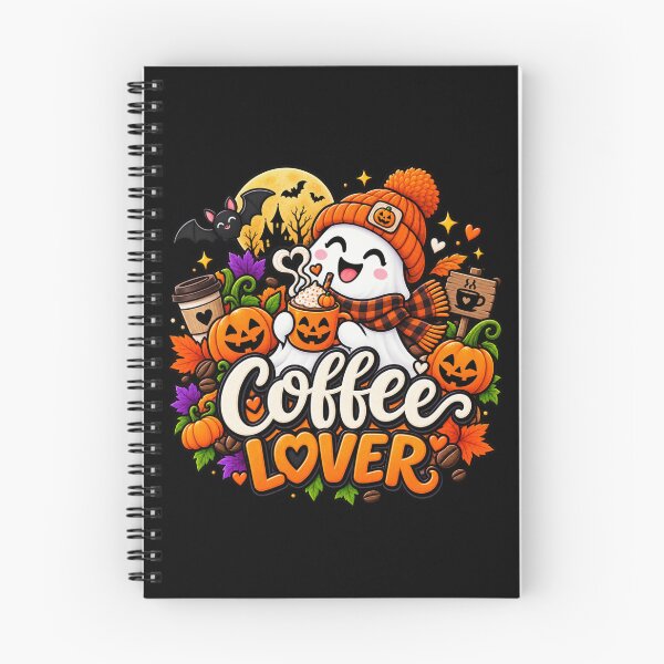 Item preview, Halloween Coffee Lover Gift Cute Ghost Pumpkin Style designed and sold by Corvoria.