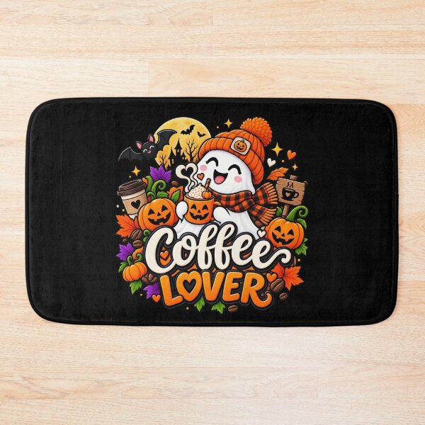 Item preview, Halloween Coffee Lover Gift Cute Ghost Pumpkin Style designed and sold by Corvoria.