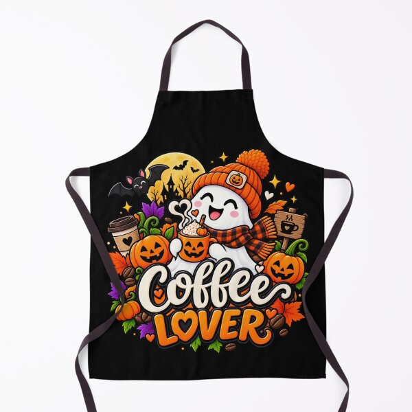 Item preview, Halloween Coffee Lover Gift Cute Ghost Pumpkin Style designed and sold by Corvoria.