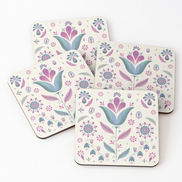 Item preview, Colourful Slovak-Inspired Folk Art Flowers designed and sold by CattDesigns.