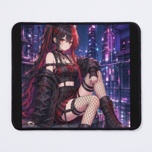 Item preview, Cyber Gothic Neko Girl – Neon Night Anime designed and sold by Revyra Design .