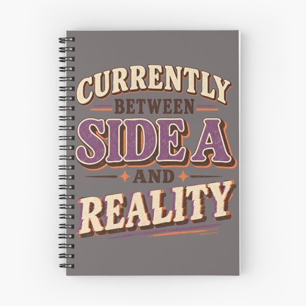 Item preview, Currently Between Side A And Reality Funny Vintage Vinyl Typography designed and sold by Golden Era Studio.