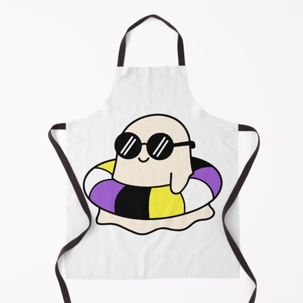 Item preview, LGBTQ Summer Halloween Ghost on Non-Binary Flag Float designed and sold by Cannaxes Studio.