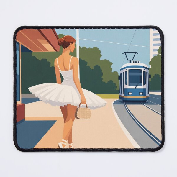 Item preview, Ballerina Waiting For The Tram designed and sold by Creative_Canvas.