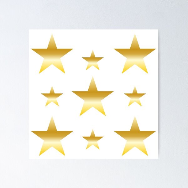 Item preview, Golden Gradient Stars Set on Transparent Background designed and sold by DoveArtDesigns.