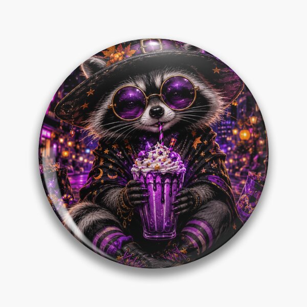 Item preview, Halloween Raccoon Drinking Coffee Spooky Raccoon Lover designed and sold by will freed18.
