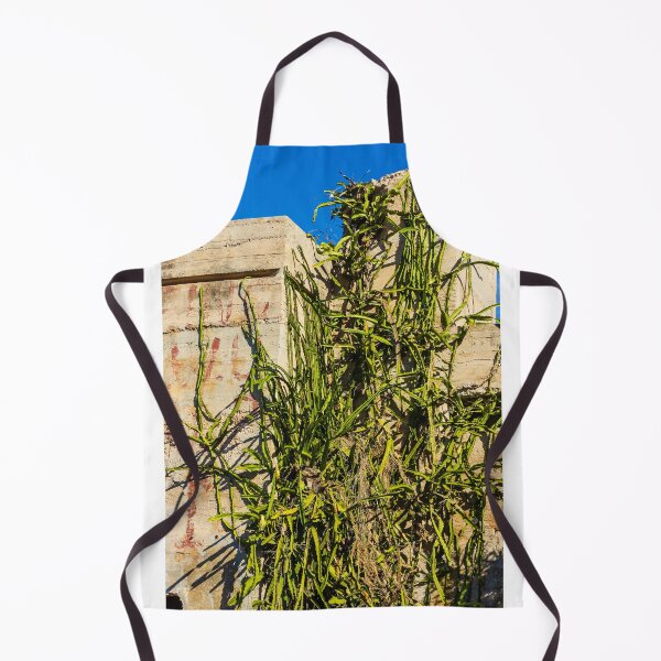 Item preview, Desert Cactus Climbing a Crumbling Concrete Wall Under Clear Blue Sky designed and sold by Nmallia.