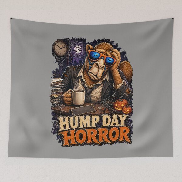 Item preview, Hump Day Horror – Fun Halloween Gift for Camel Lovers - Cool Halloween Animal Graphic Camel T-Shirt designed and sold by Camel & Quirk.