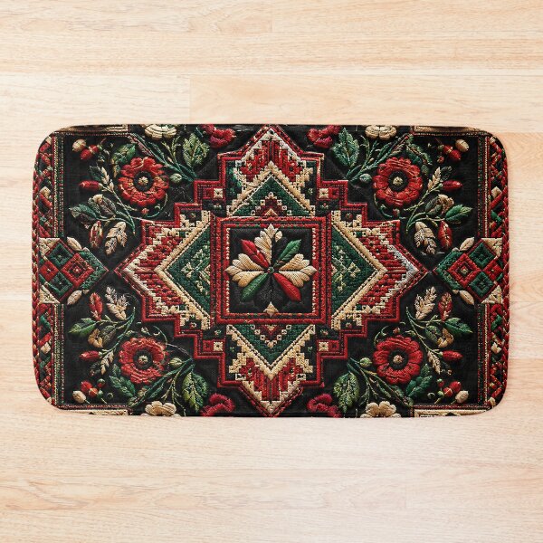 Item preview, Palestinian Tatreez Heritage Pattern – Traditional Geometric Embroidery Art designed and sold by BrainCurves.