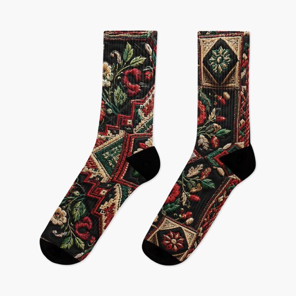 Item preview, Palestinian Tatreez Heritage Pattern – Traditional Geometric Embroidery Art designed and sold by BrainCurves.