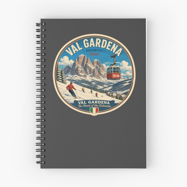 Item preview, Val Gardena Italy Italia Dolomites Ski Skiing Sticker TShirt 05 designed and sold by OuterShellUK.