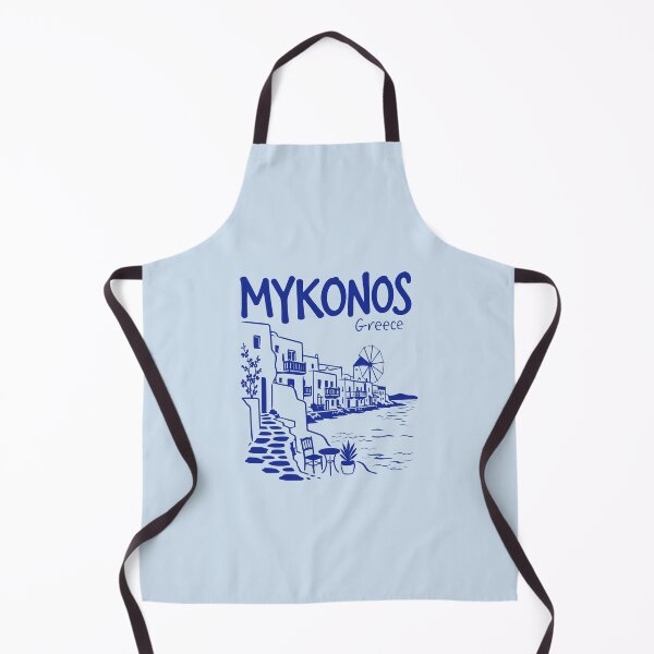 Item preview, Mykonos Greece Blue Line Art Travel Souvenir designed and sold by MavtM.