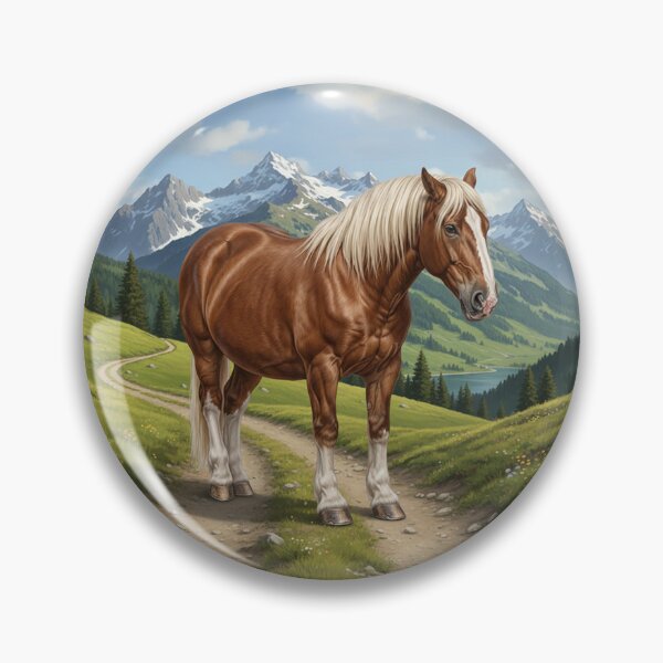 Item preview, The Abtenauer horse and a landscape of Austria designed and sold by Cheval-de-coeur.