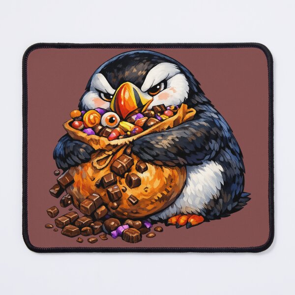 Item preview, Grumpy Penguin Hoarding Halloween Candy designed and sold by KateVil.