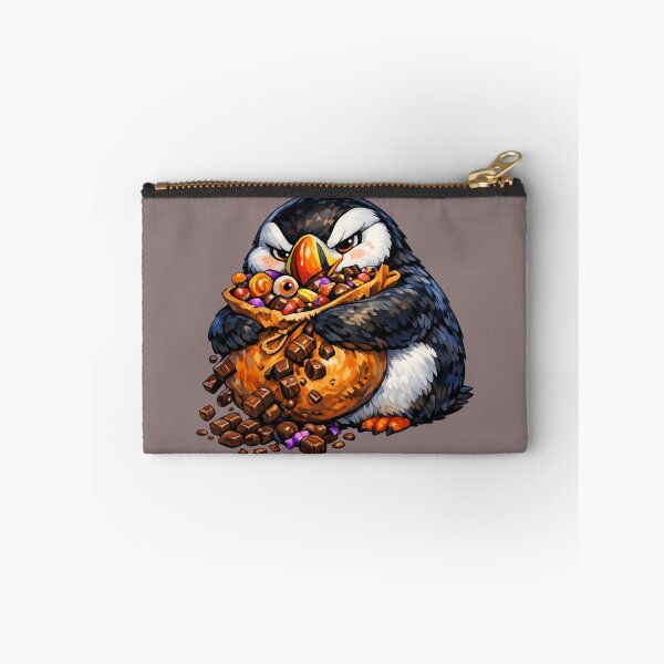 Item preview, Grumpy Penguin Hoarding Halloween Candy designed and sold by KateVil.