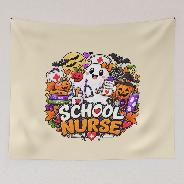 Item preview, School Nurse Halloween Gift Cute Ghost Nurse Style designed and sold by Corvoria.